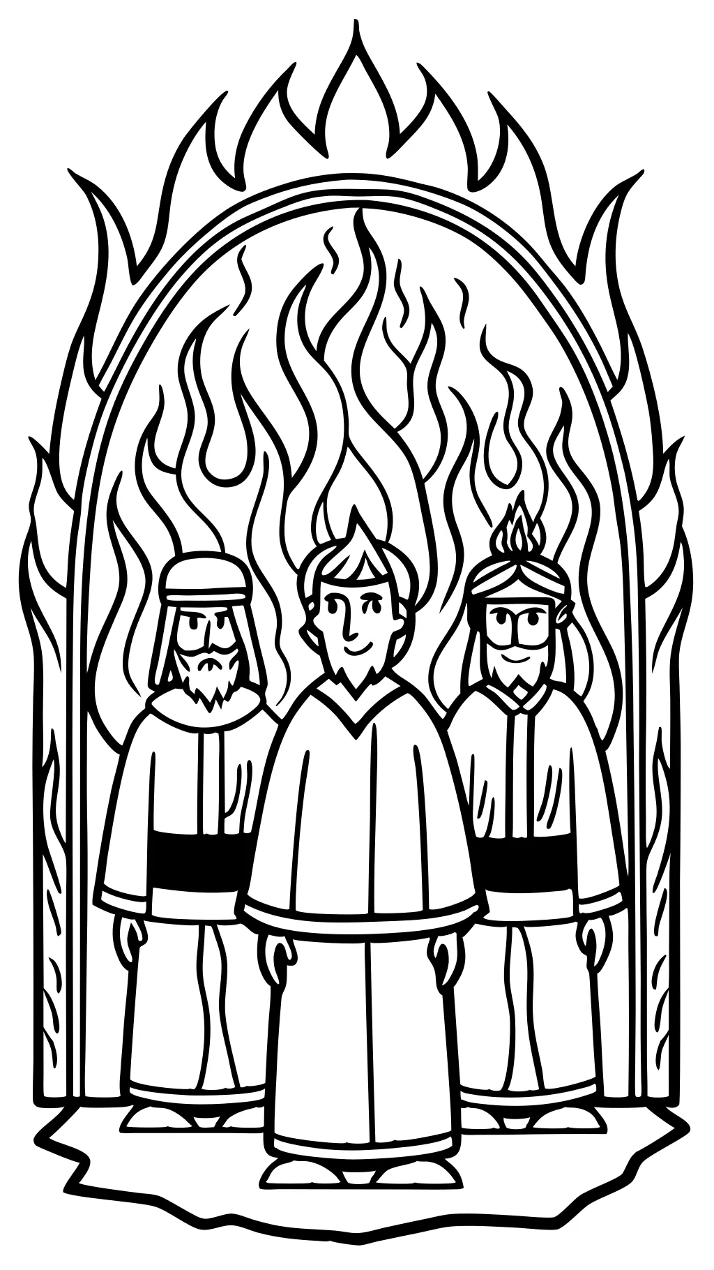 shadrach meshach and abednego coloring page